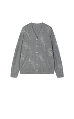 Sweater / JNBY Wool-Cashmere Crystal Wave Cardigan