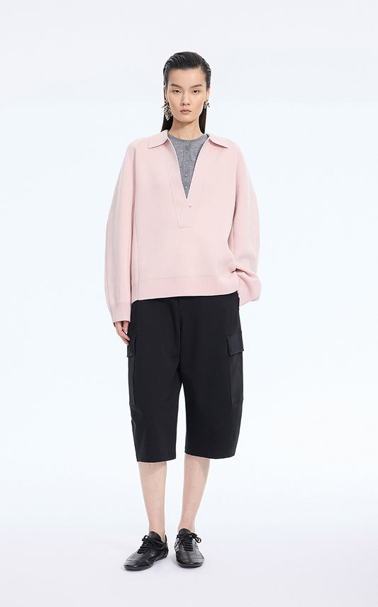 Sweater / JNBY Wool Blend Polo Neck Pullover