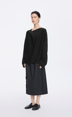 Sweater / JNBY Wool Blend Loose Pullover with Back Detail