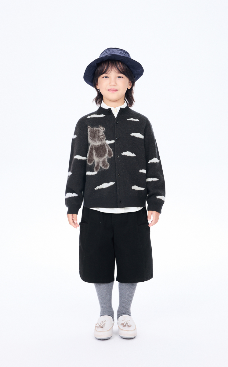 Sweater / jnby by JNBY Bear Postman Wool Blend Cardigan