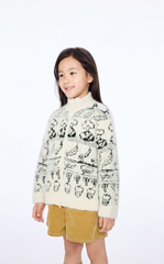 Sweater / jnby by JNBY Icelandic Pattern Alpaca Blend Cardigan