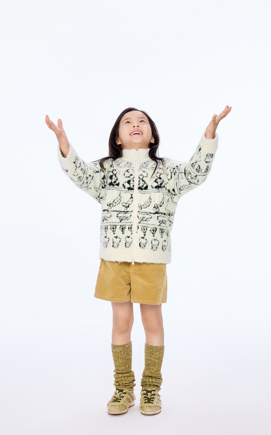 Sweater / jnby by JNBY Icelandic Pattern Alpaca Blend Cardigan