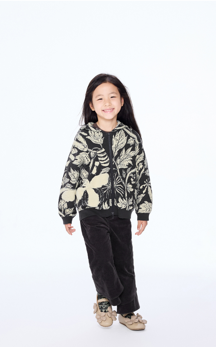 Sweater / jnby by JNBY Jacquard Pattern Long Open-Front Sweater