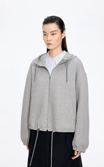 سويتشرت / جنيبي 3D نباتي تاسل حودي مفتوح بزيب