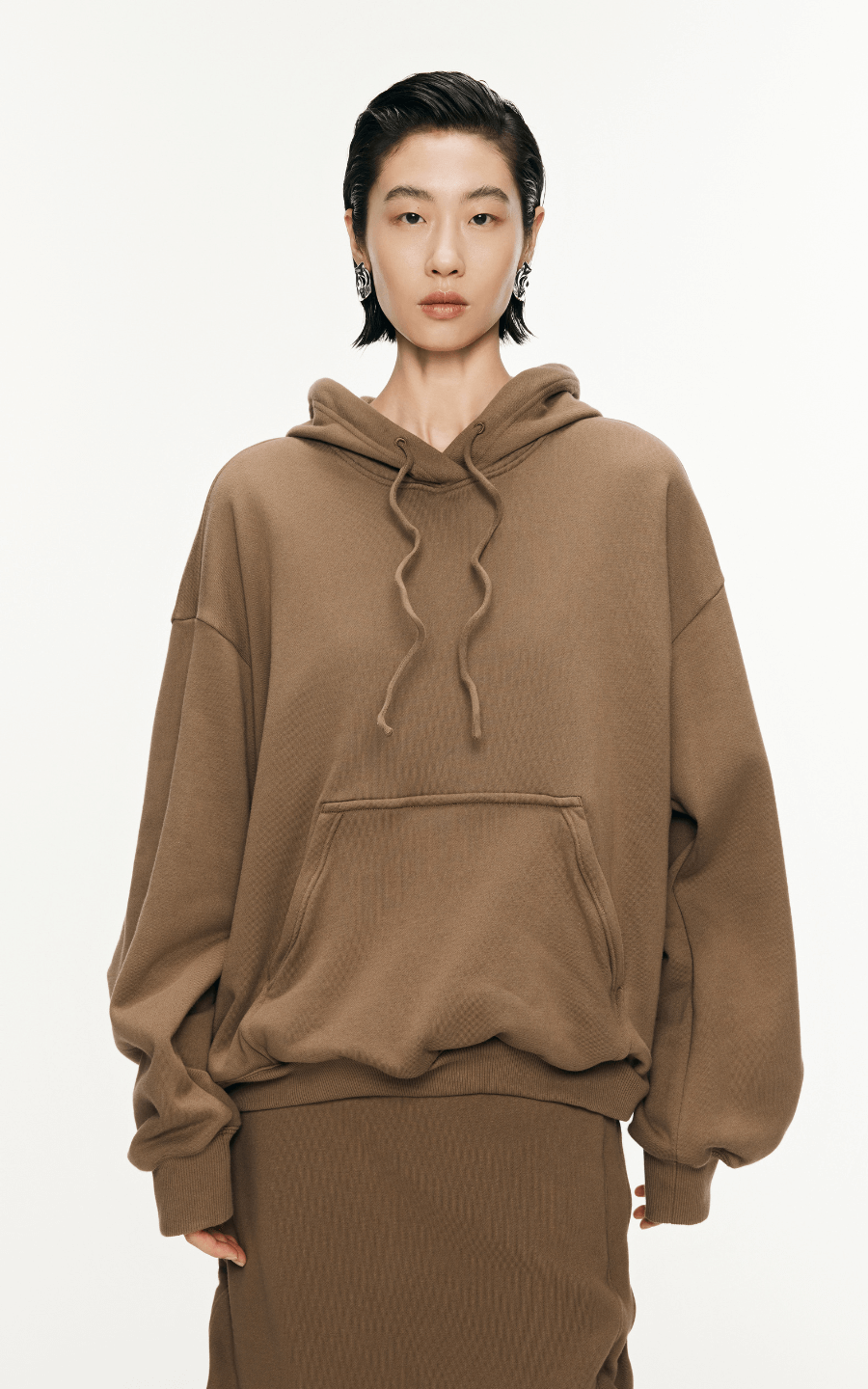 Sweatshirt / JNBY Drawstring Aluminum Wire  Cotton Hooded Pullover