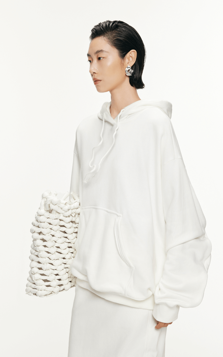 Sweatshirt / JNBY Drawstring Aluminum Wire  Cotton Hooded Pullover