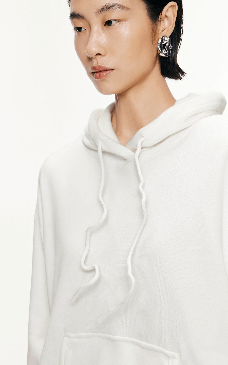 Sweatshirt / JNBY Drawstring Aluminum Wire  Cotton Hooded Pullover