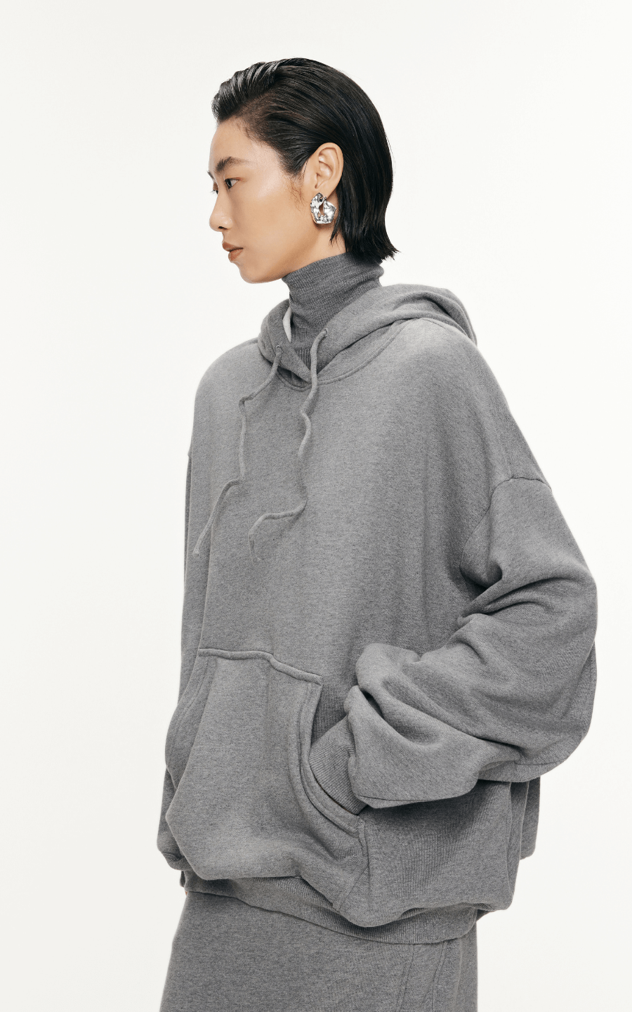 Sweatshirt / JNBY Drawstring Aluminum Wire  Cotton Hooded Pullover