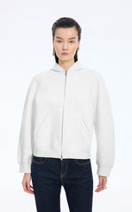 Sweatshirt / JNBY O-Shape Zip Cotton-Blend Hoodie