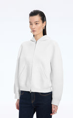 Sweatshirt / JNBY O-Shape Zip Cotton-Blend Hoodie