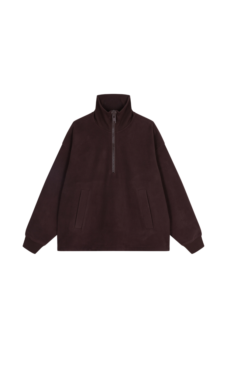 Sweatshirt / JNBY Oversized Zip-Front Pullover With Drawstring Hem