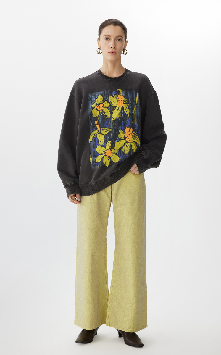 Sweatshirt / JNBY Relaxed Cotton Terry Pullover