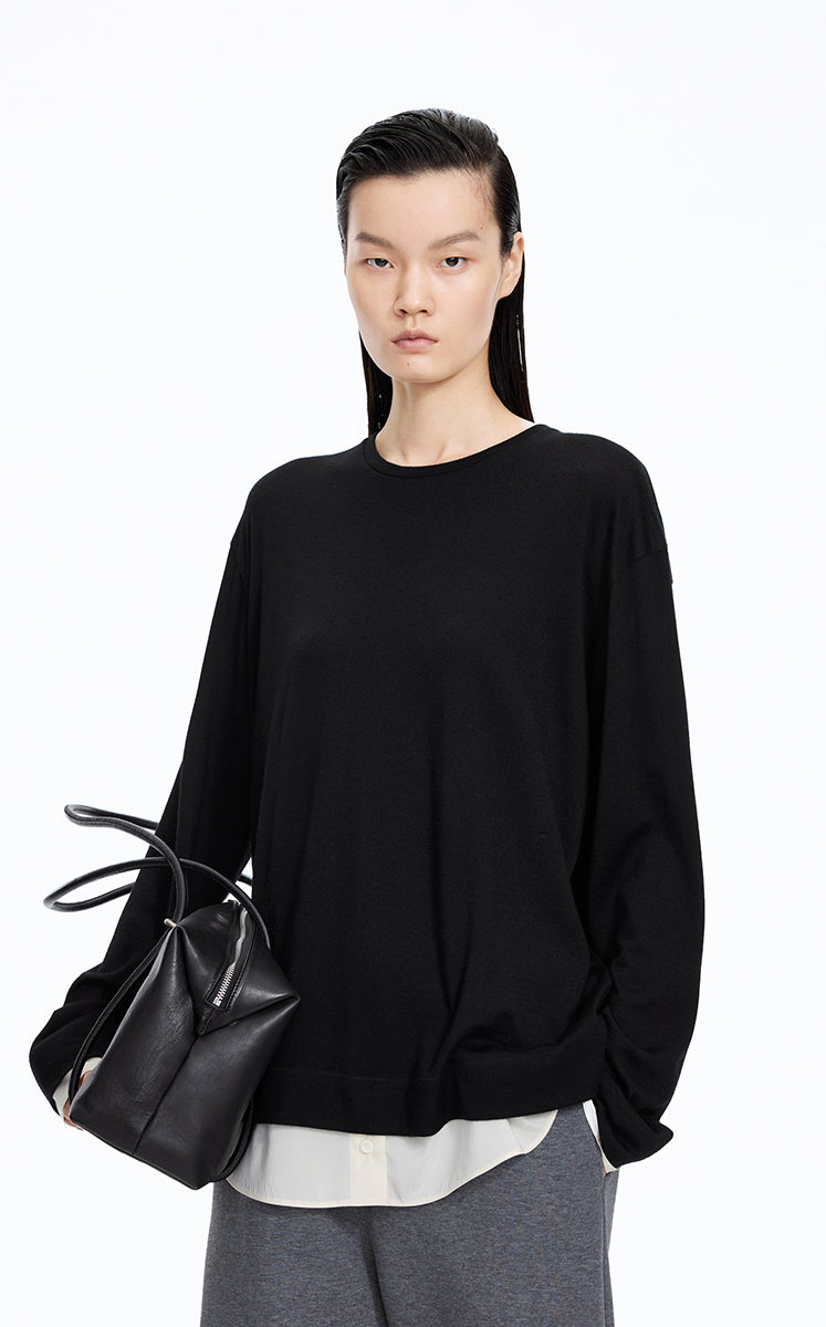 Sweatshirt / JNBY Relaxed skin-friendly Layered Pullover