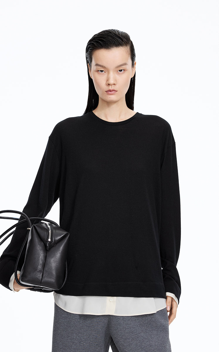 Sweatshirt / JNBY Relaxed skin-friendly Layered Pullover