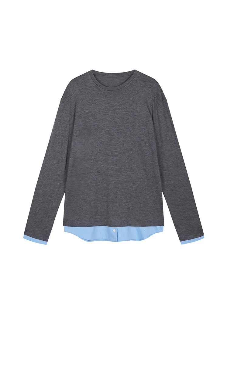 Sweatshirt / JNBY Relaxed skin-friendly Layered Pullover