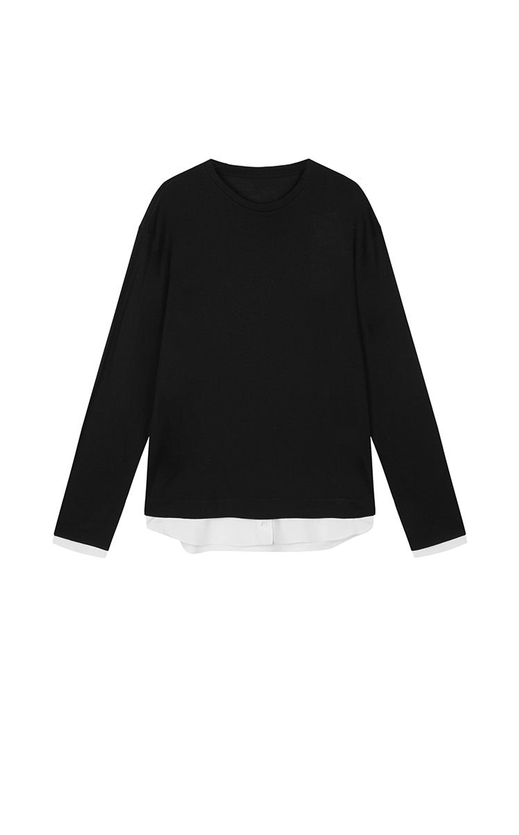 Sweatshirt / JNBY Relaxed skin-friendly Layered Pullover