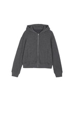 Sweatshirt / JNBY Wool-Blend Relaxed Zip Hoodie