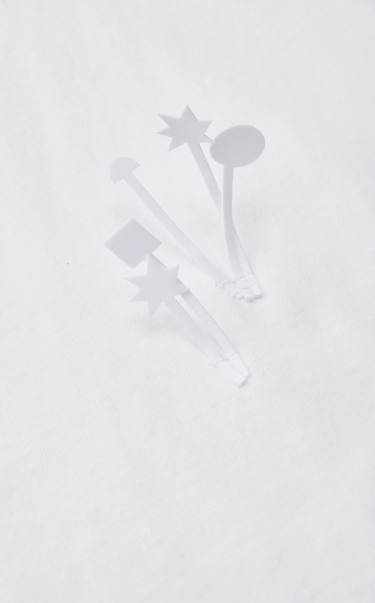 T-Shirt / JNBY 3D Floral Fringe Cotton Long Sleeve Tee