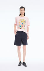 T-Shirt / JNBY Botanical Floral Graphic Cotton Tee