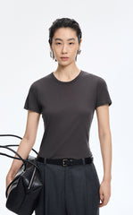 T-Shirt / JNBY Cotton Cashmere Cropped T-Shirt