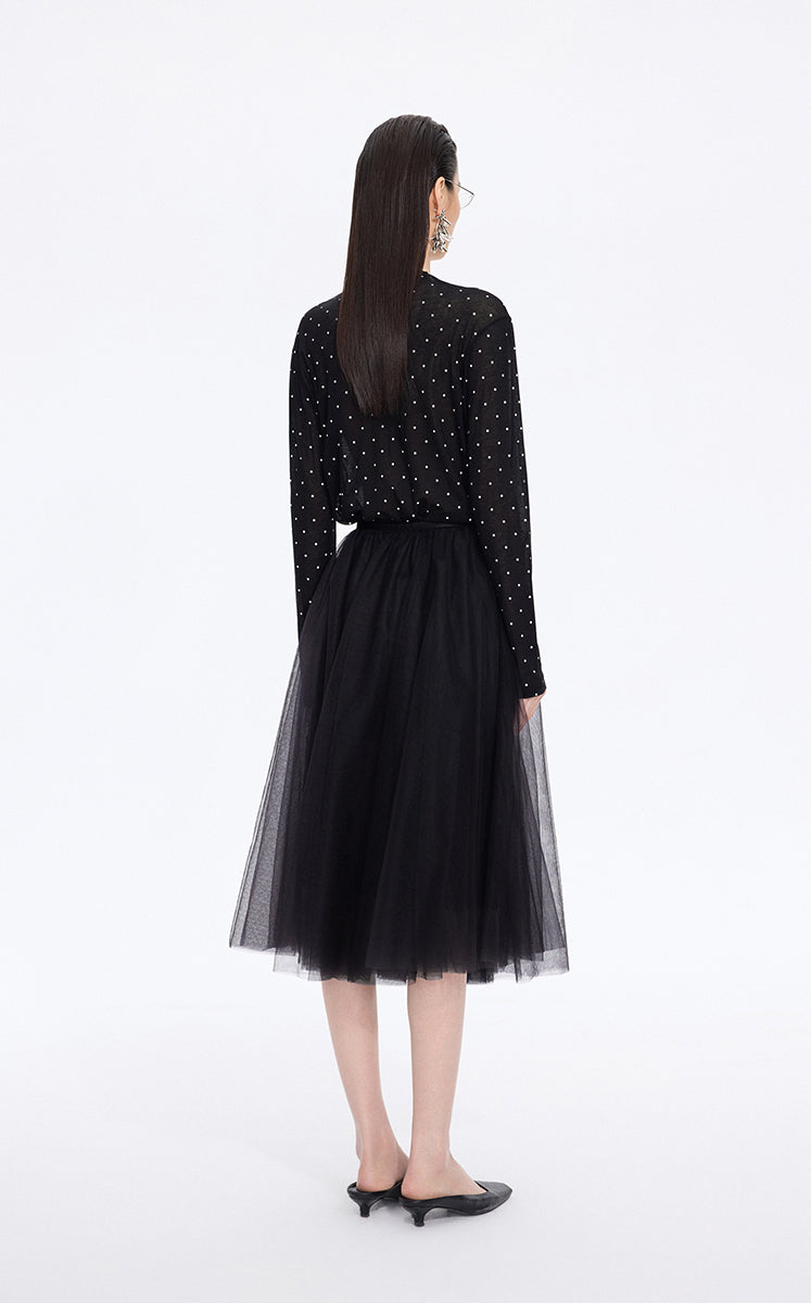 T-Shirt / JNBY Cotton Long Sleeve Relaxed T-Shirt