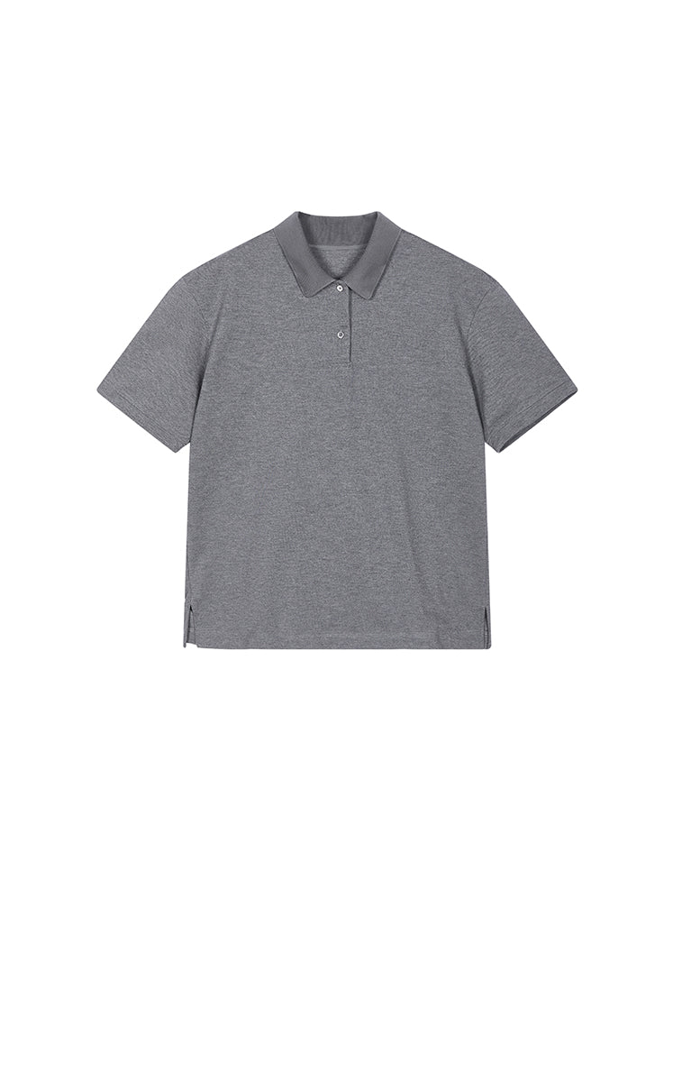 T-Shirt / JNBY Cropped Cotton Blend Polo Shirt