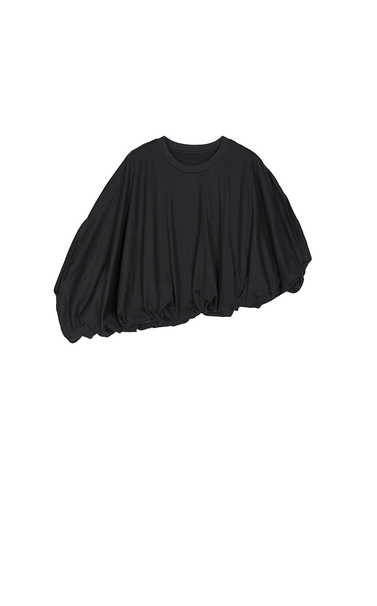 T-Shirt / JNBY Cropped Cotton Relaxed Fit T-Shirt