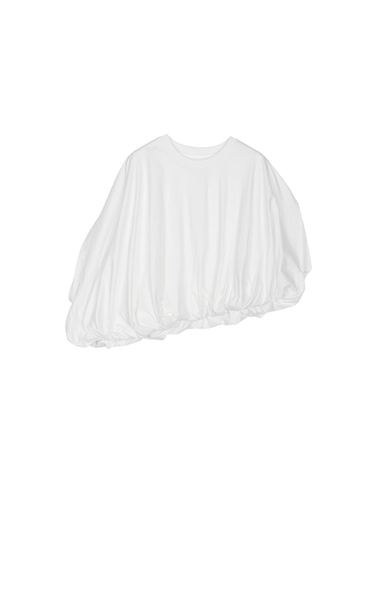 T-Shirt / JNBY Cropped Cotton Relaxed Fit T-Shirt