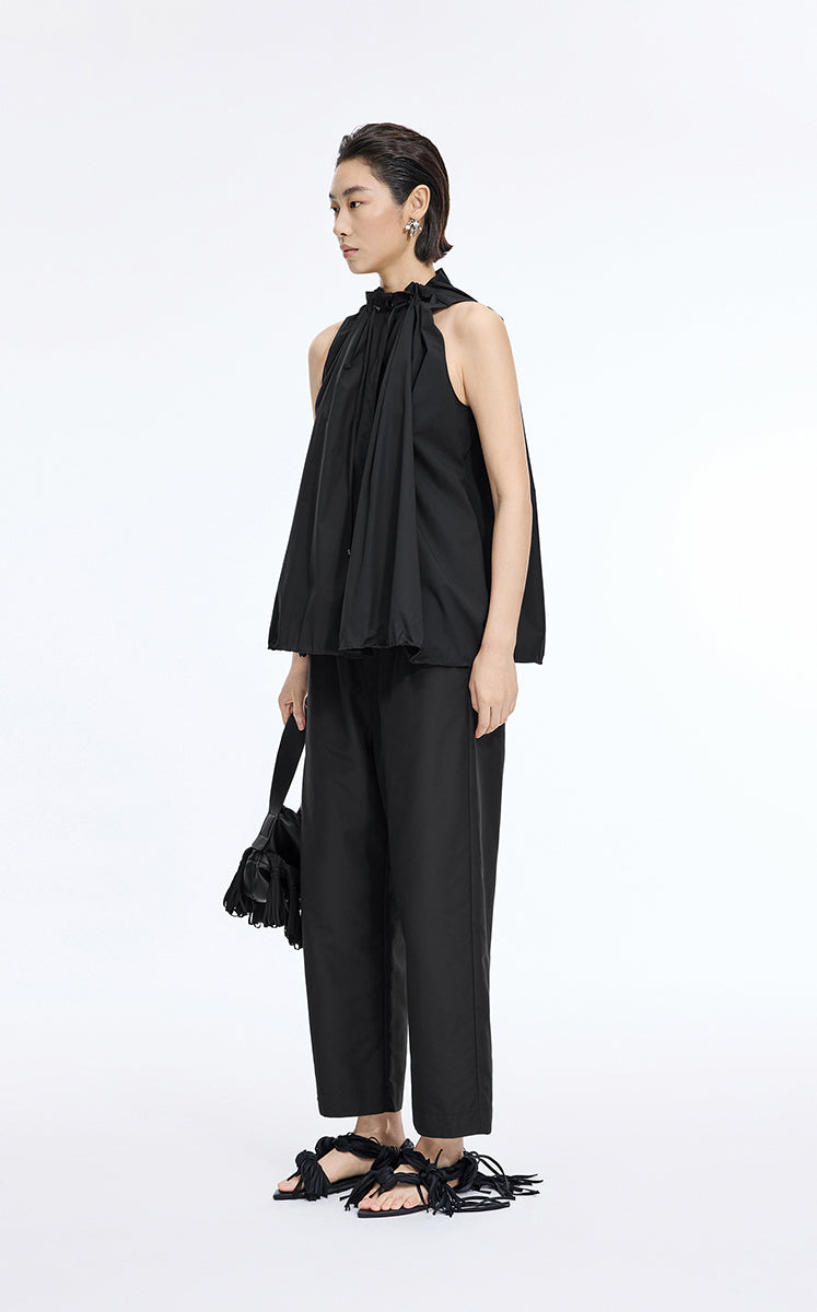 T-Shirt / JNBY Drawstring Collar Cotton T-Shirt