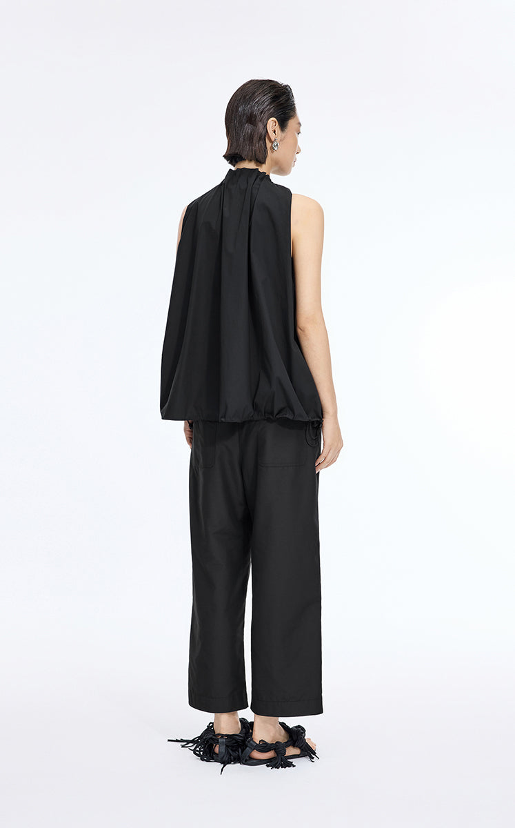 T-Shirt / JNBY Drawstring Collar Cotton T-Shirt