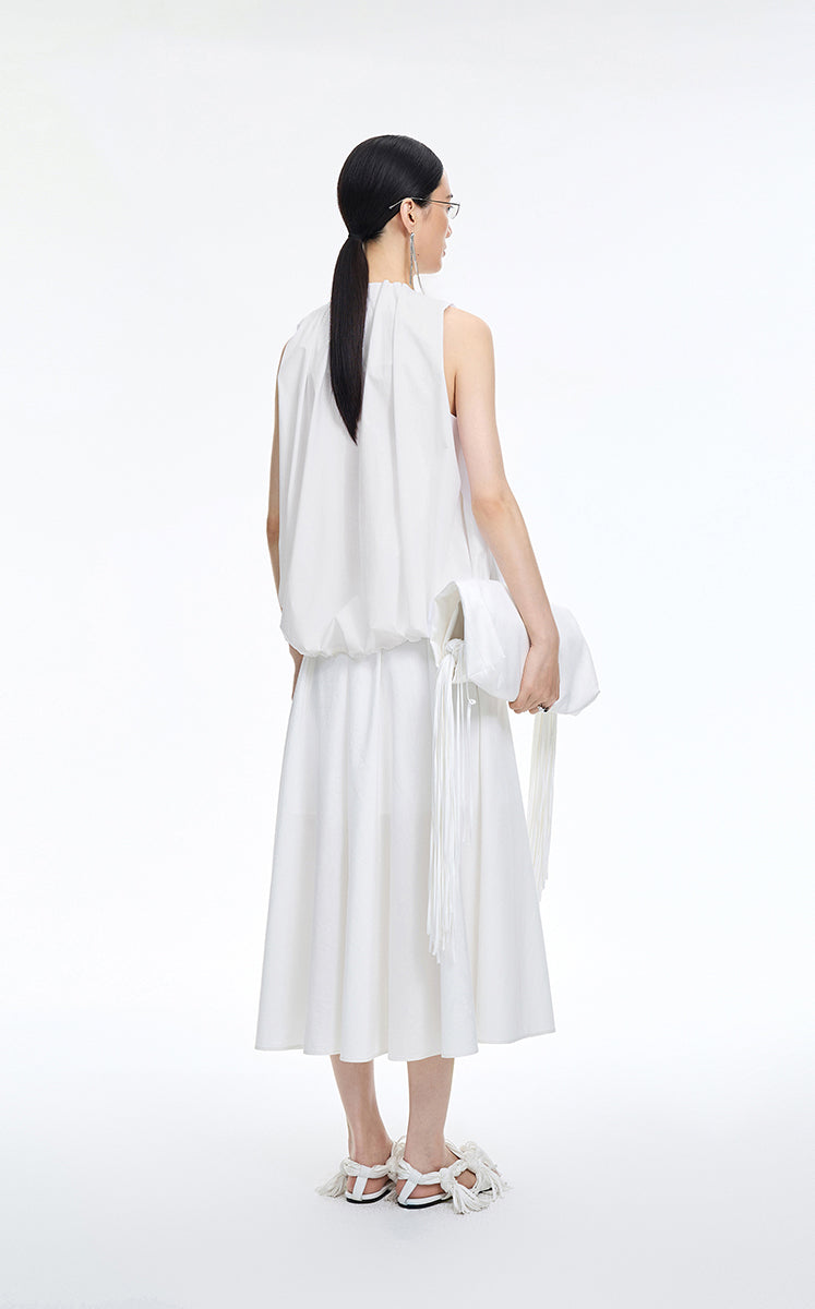 T-Shirt / JNBY Drawstring Collar Cotton T-Shirt
