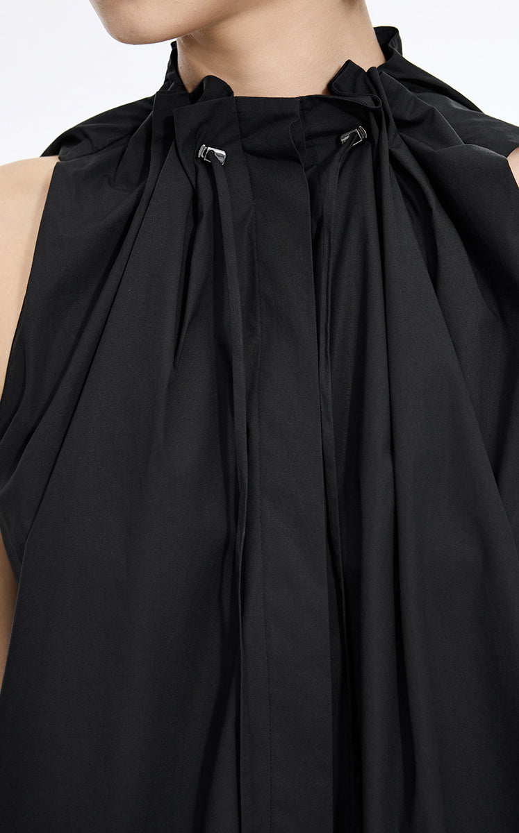 T-Shirt / JNBY Drawstring Collar Cotton T-Shirt