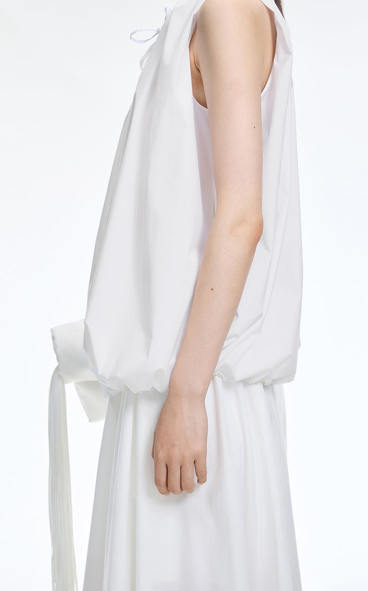 T-Shirt / JNBY Drawstring Collar Cotton T-Shirt