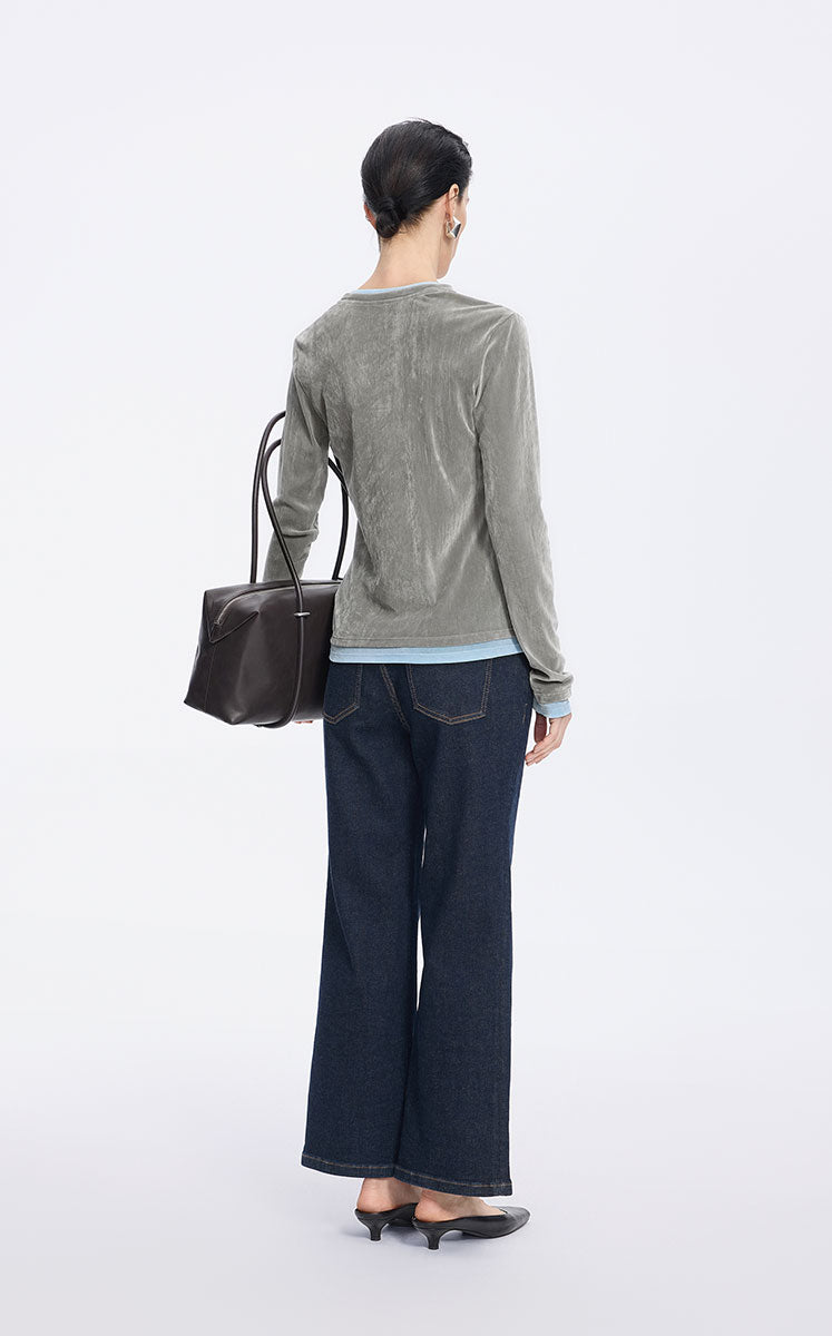 T-Shirt / JNBY Flocked Mesh Layered Tee