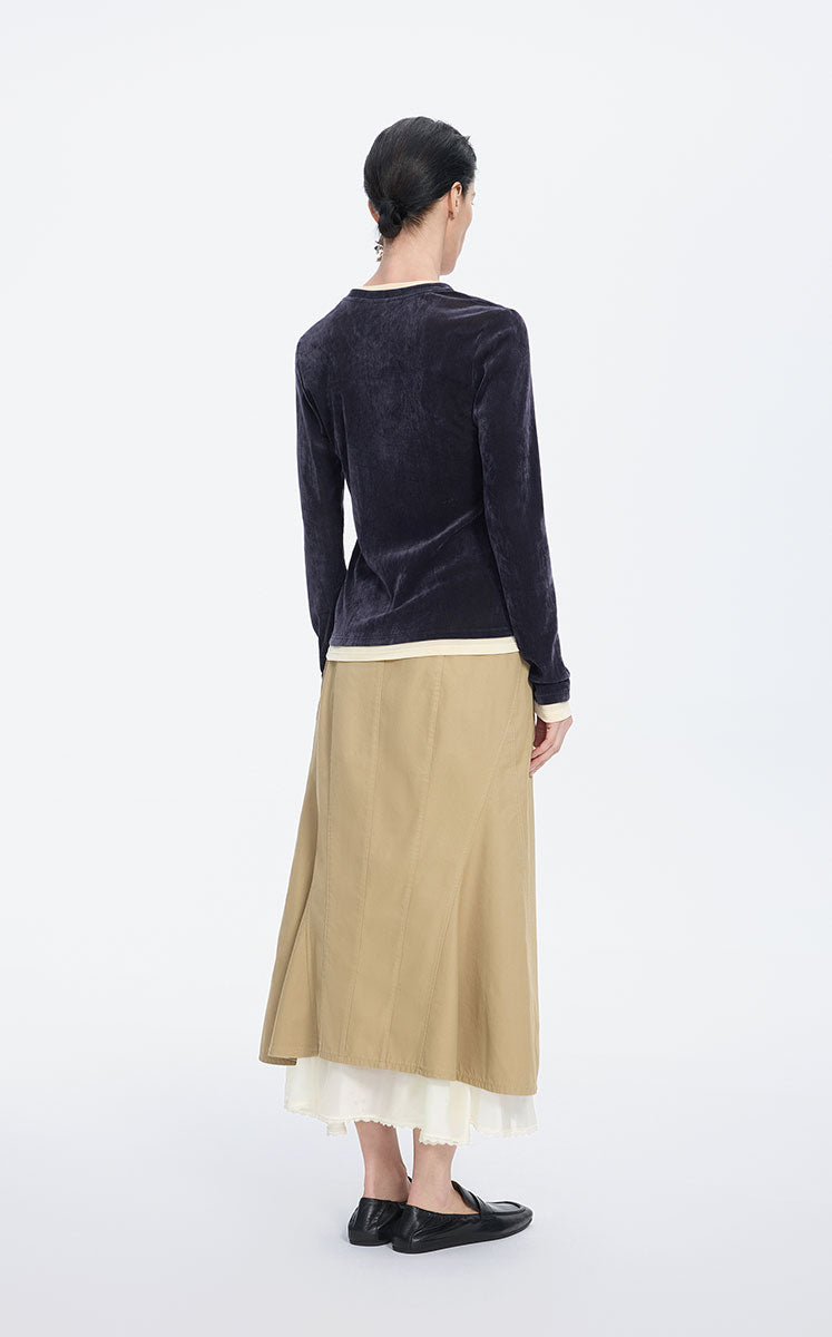 T-Shirt / JNBY Flocked Mesh Layered Tee