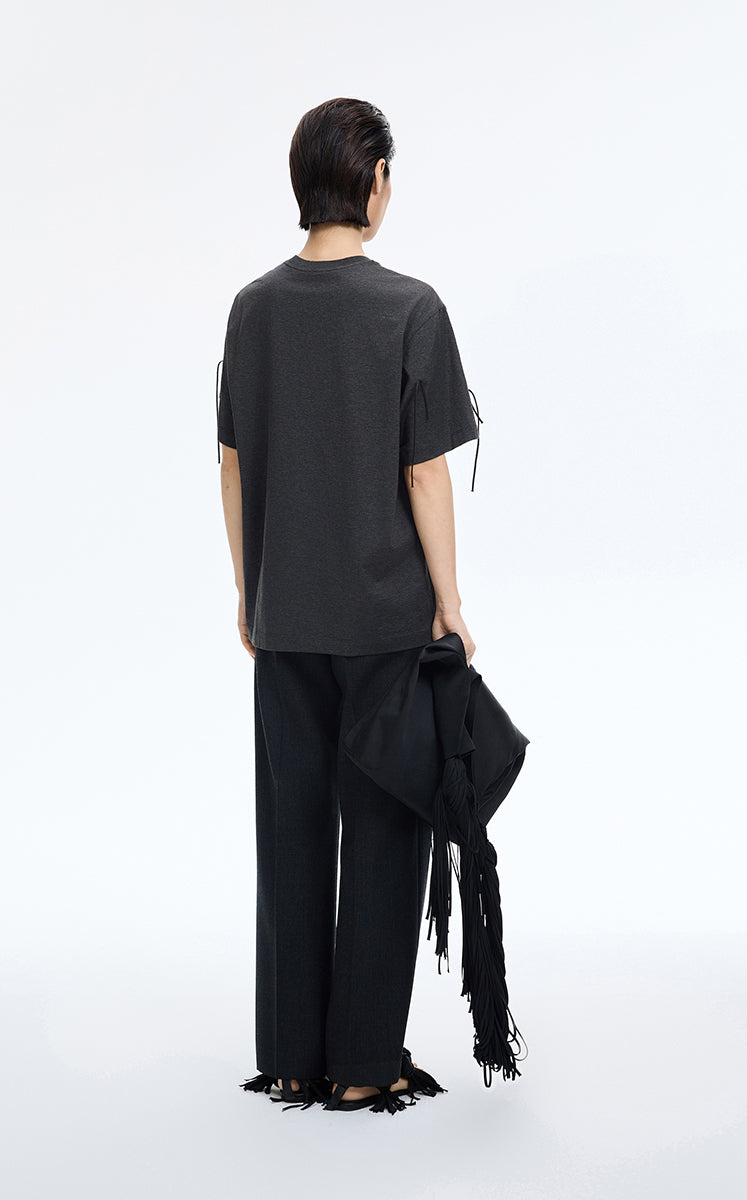 T-Shirt / JNBY Fringe Cotton Oversized T-Shirt