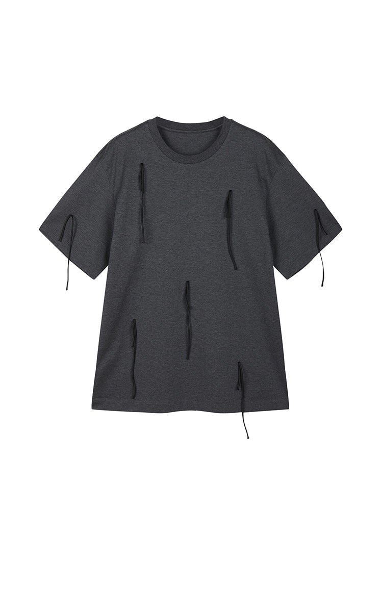 T-Shirt / JNBY Fringe Cotton Oversized T-Shirt