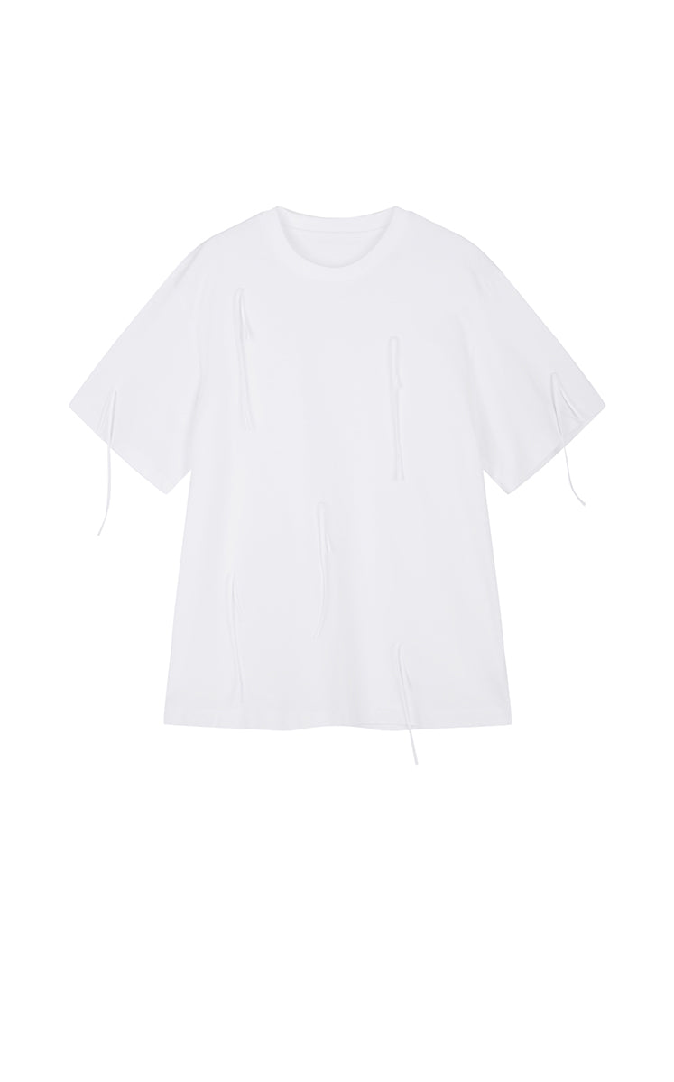T-Shirt / JNBY Fringe Cotton Oversized T-Shirt