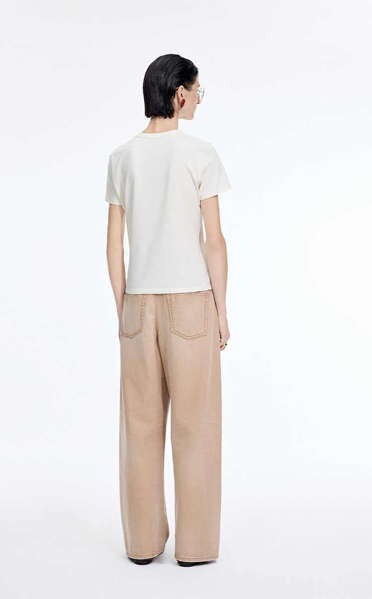 T-Shirt / JNBY Hand-Drawn Graphic Cotton T-Shirt