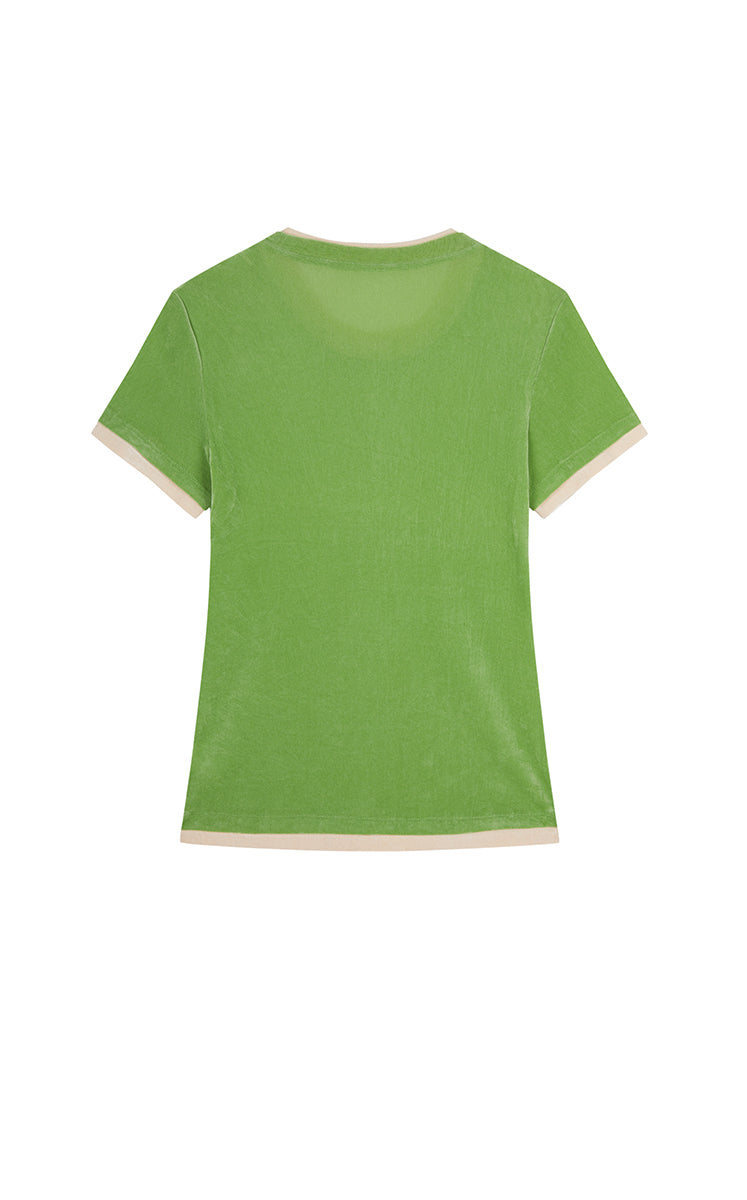 T-Shirt / JNBY Layered Slim-Fit Flocked T-Shirt