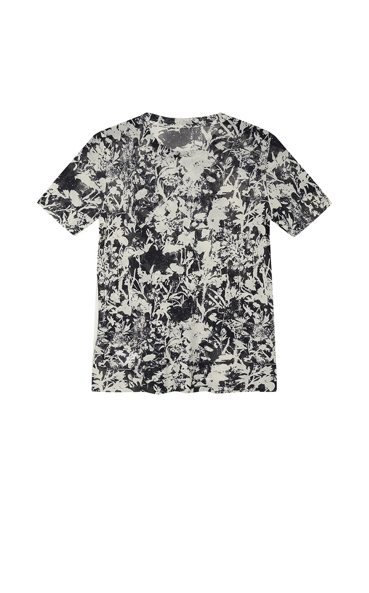 T-Shirt / JNBY Watercolor Floral Mesh T-Shirt
