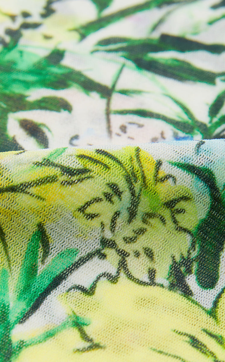 T-Shirt / JNBY Watercolor Floral Mesh T-Shirt