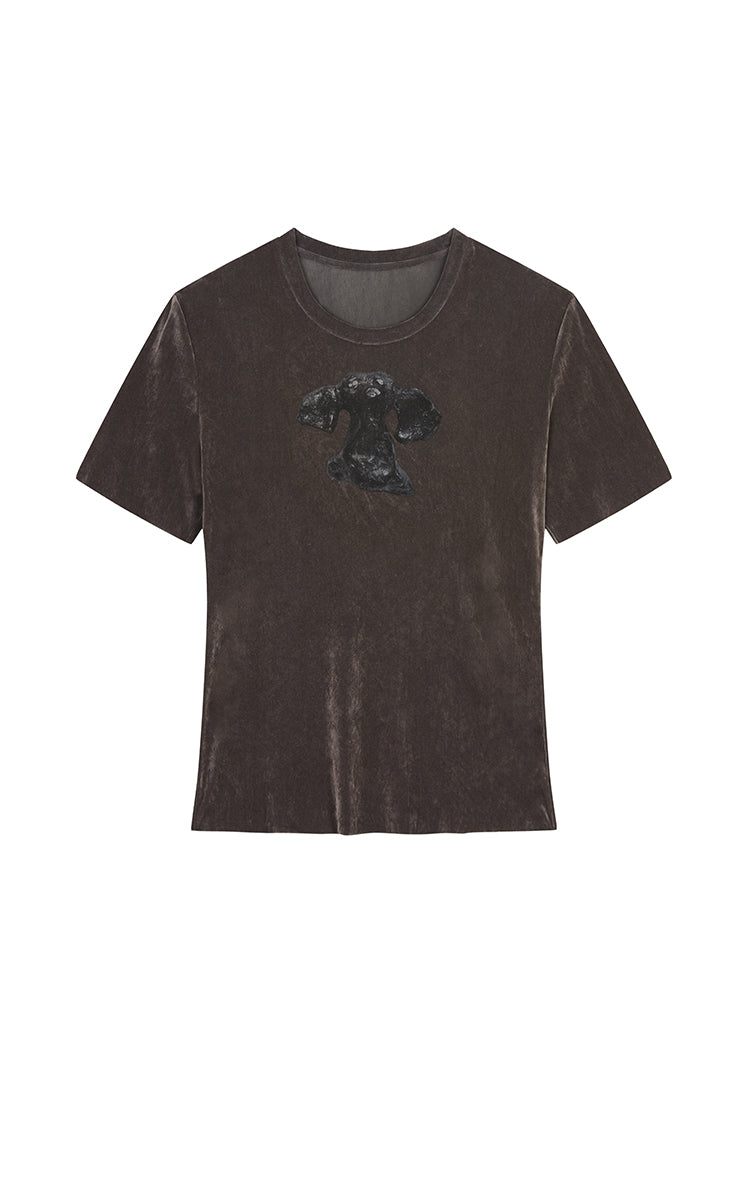 T-Shirt / JNBY X-Shaped Dog Graphic Fitted T-Shirt