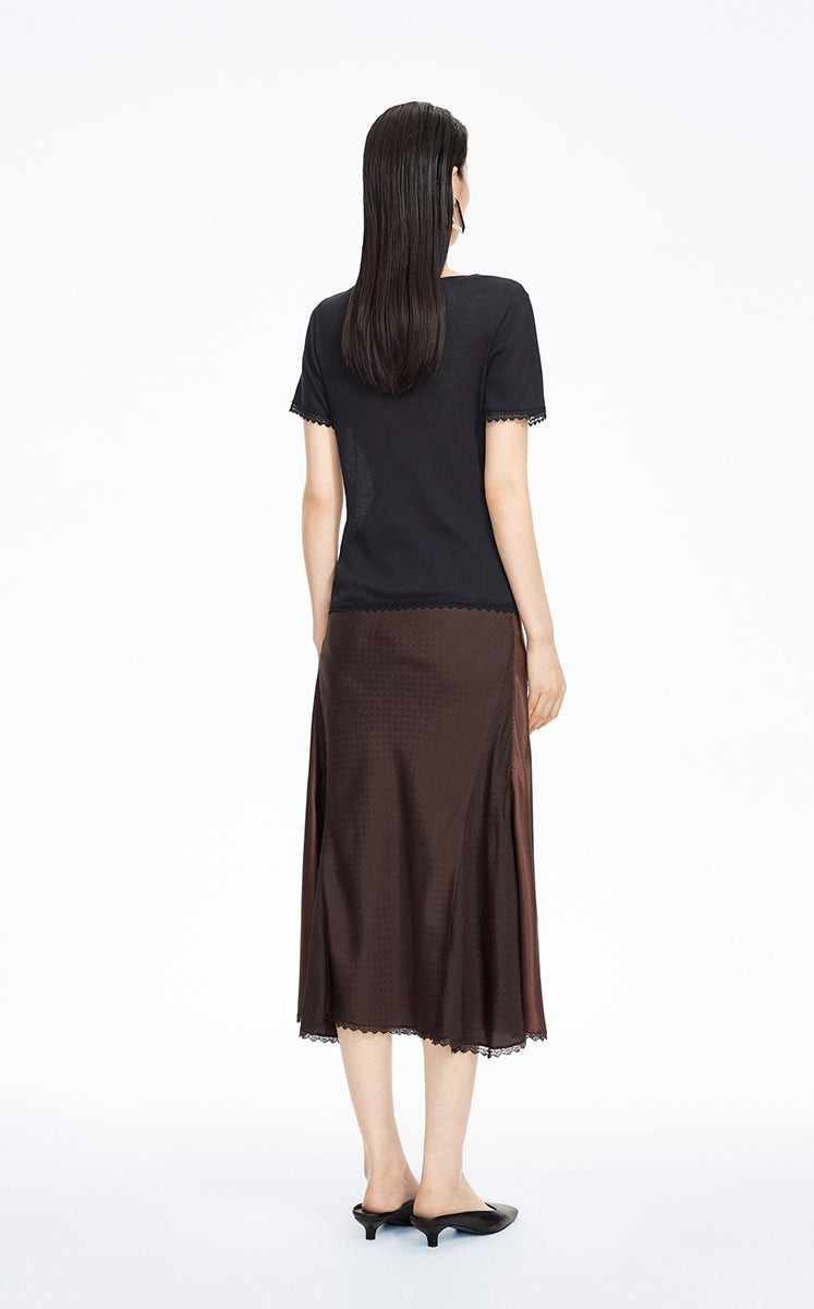 T-Shirt / JNBY Cashmere Blend Waffle Knit T-Shirt