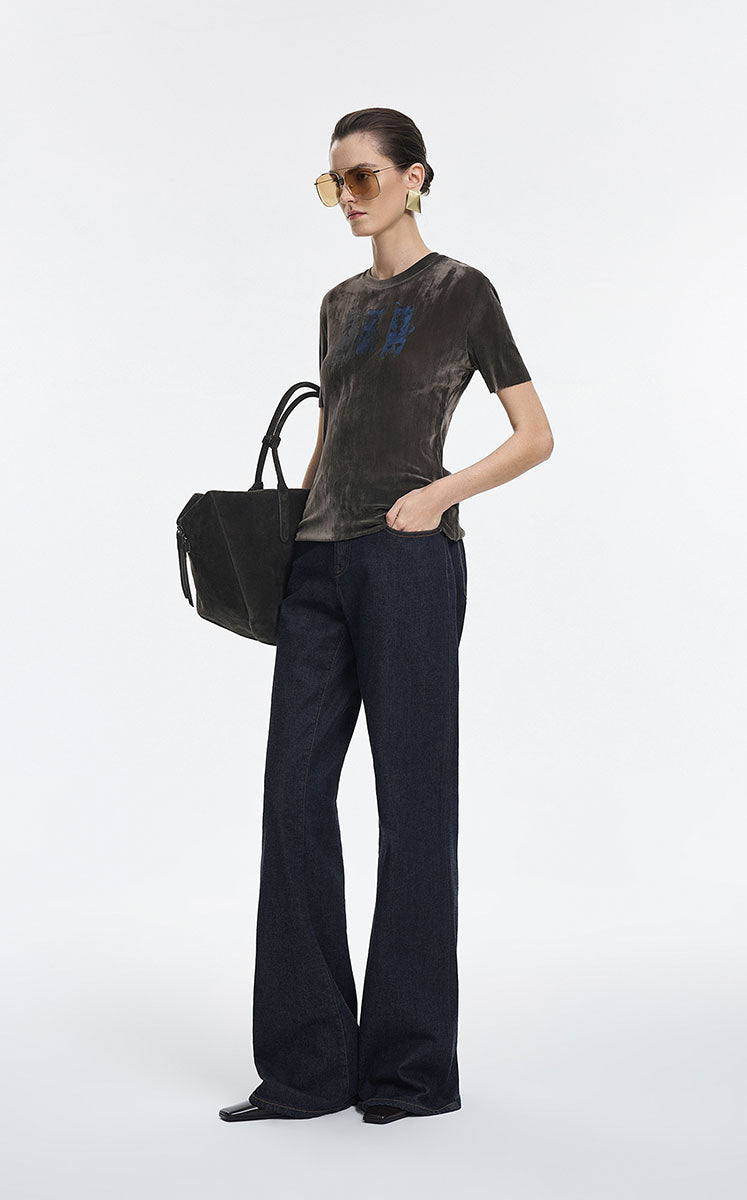 T-Shirt / JNBY Flocked Mesh Graphic Tee