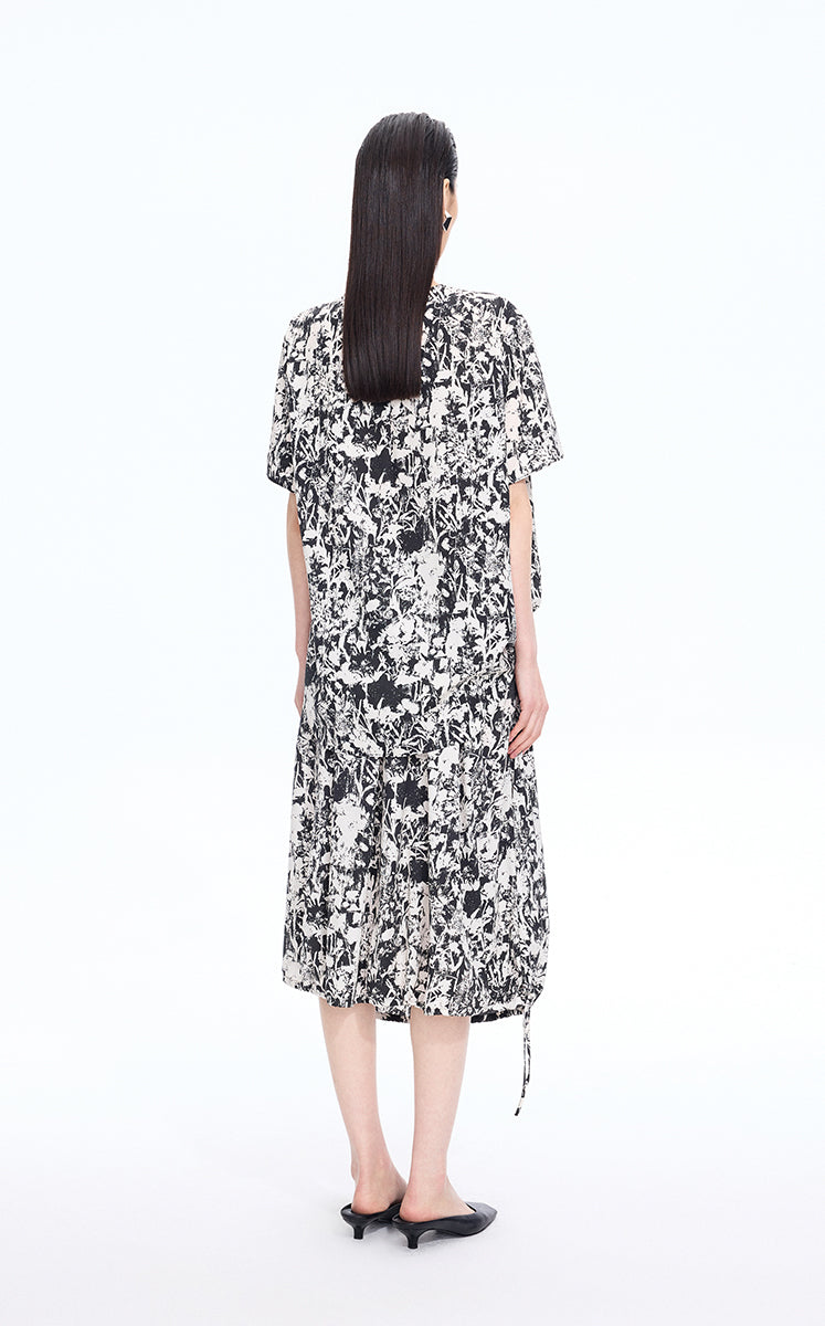 T-Shirt / JNBY Floral Cotton Relaxed T-Shirt