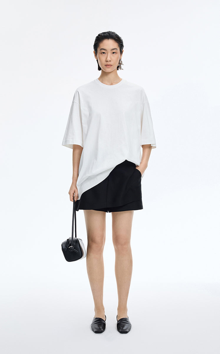 T-Shirt / JNBY Oversized Cotton Short Sleeve T-Shirt