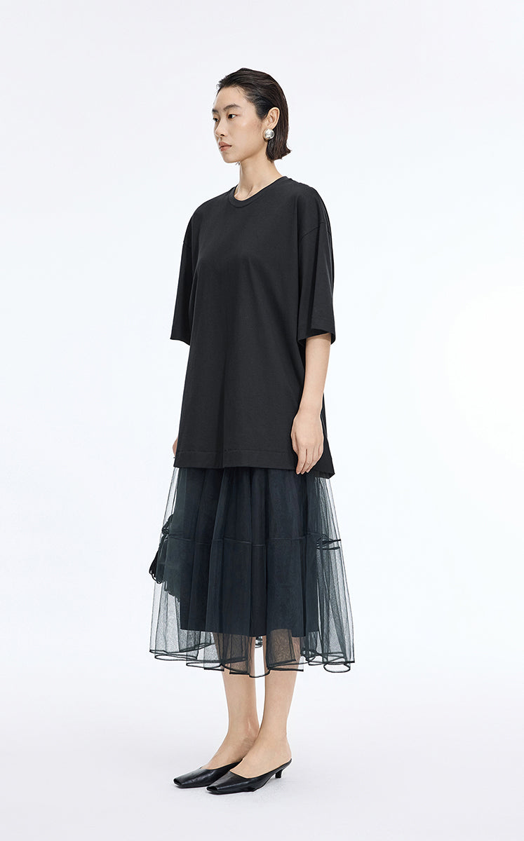 T-Shirt / JNBY Oversized Cotton Short Sleeve T-Shirt