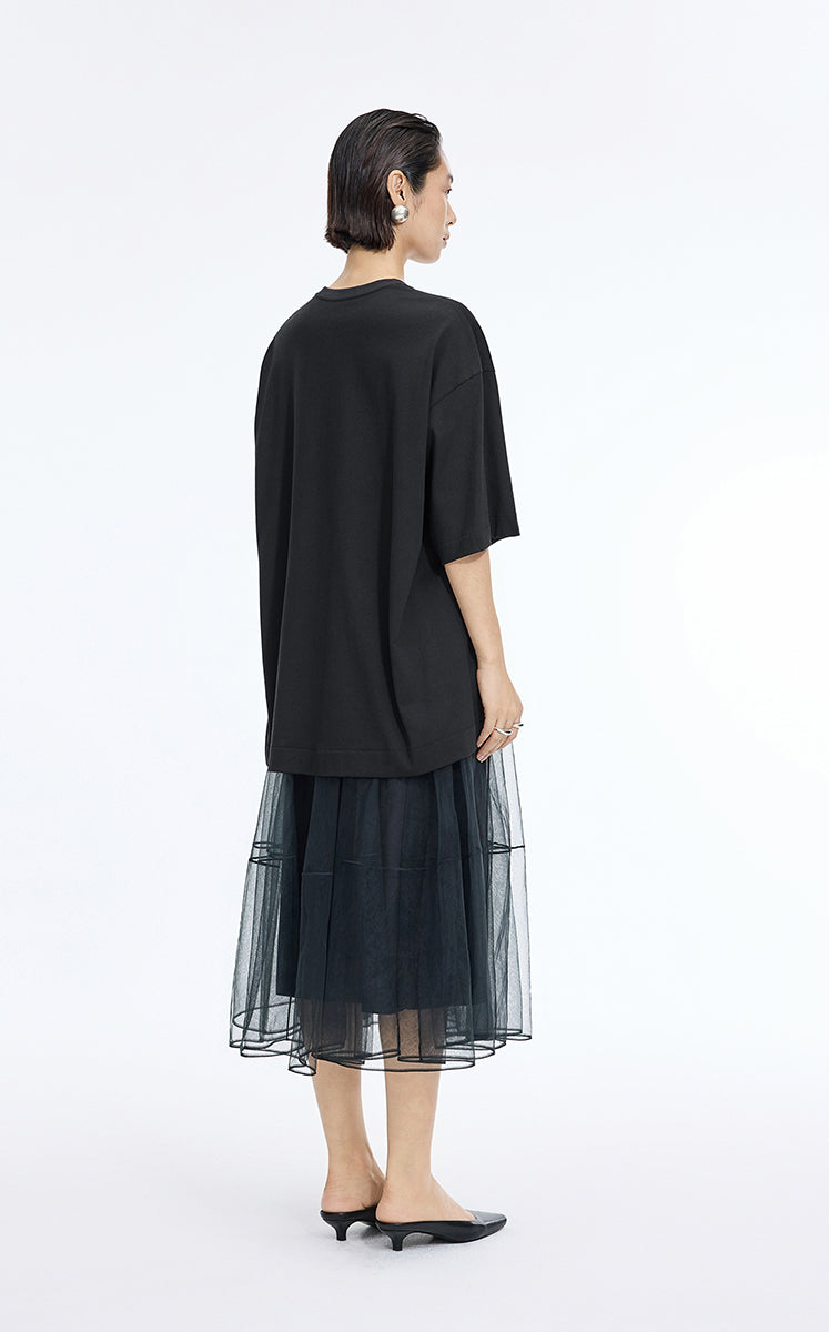 T-Shirt / JNBY Oversized Cotton Short Sleeve T-Shirt