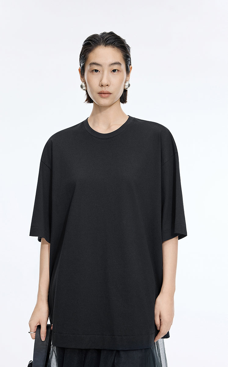 T-Shirt / JNBY Oversized Cotton Short Sleeve T-Shirt